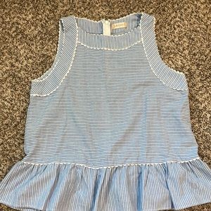 Light blue peplum blouse